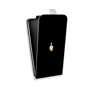 Дизайнерский вертикальный чехол-книжка для Samsung Galaxy S5 (Duos) Черно и кратко (на заказ)