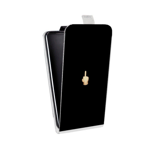 Дизайнерский вертикальный чехол-книжка для Alcatel 1C Черно и кратко