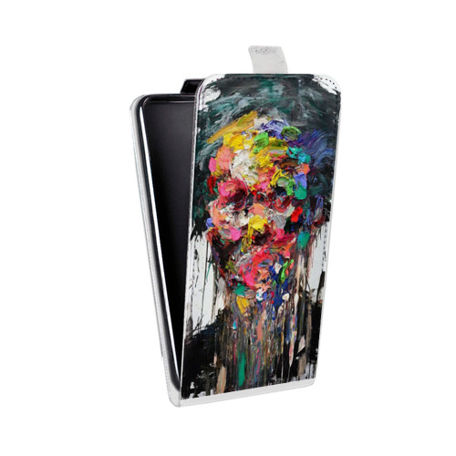 Дизайнерский вертикальный чехол-книжка для Samsung Galaxy A12 Портреты мазками