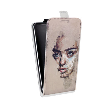 Дизайнерский вертикальный чехол-книжка для Sony Xperia L2 Портреты мазками (на заказ)