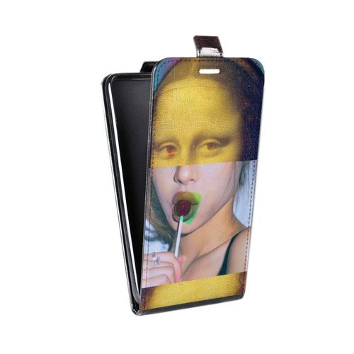 Дизайнерский вертикальный чехол-книжка для Samsung Galaxy Core Мона Лиза