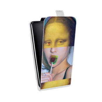 Дизайнерский вертикальный чехол-книжка для Alcatel One Touch Pop D5 Мона Лиза (на заказ)