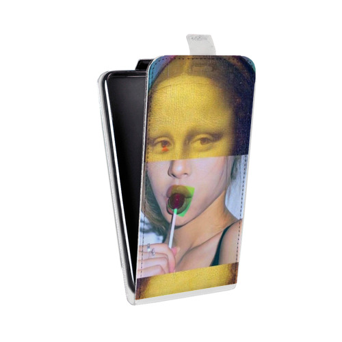 Дизайнерский вертикальный чехол-книжка для HTC Desire 601 Мона Лиза