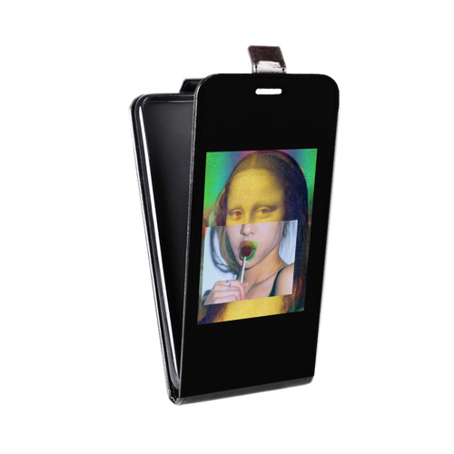 Дизайнерский вертикальный чехол-книжка для Samsung Galaxy Grand Мона Лиза
