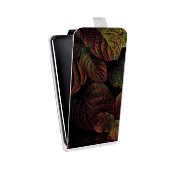 Дизайнерский вертикальный чехол-книжка для Samsung Galaxy S6 Edge Нуарные листья (на заказ)