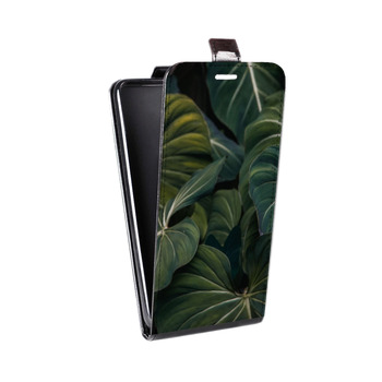 Дизайнерский вертикальный чехол-книжка для Iphone 7 Нуарные листья (на заказ)