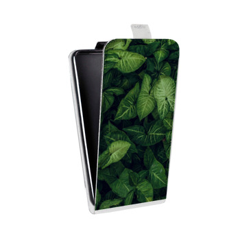 Дизайнерский вертикальный чехол-книжка для ASUS Zenfone 2 Laser Нуарные листья (на заказ)
