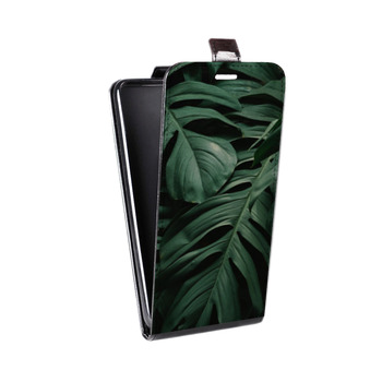 Дизайнерский вертикальный чехол-книжка для Huawei Honor 8s Нуарные листья (на заказ)