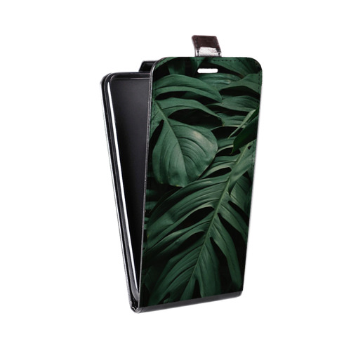 Дизайнерский вертикальный чехол-книжка для Huawei Honor 7C Pro Нуарные листья