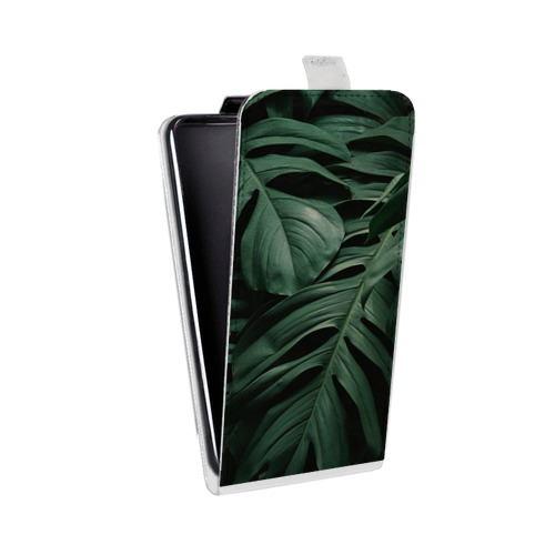 Дизайнерский вертикальный чехол-книжка для ASUS ZenFone 5 Lite Нуарные листья