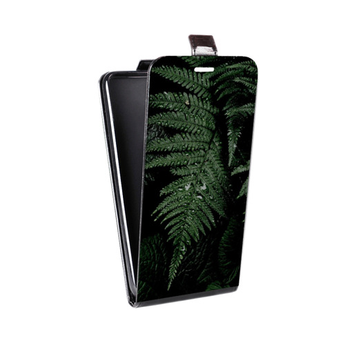 Дизайнерский вертикальный чехол-книжка для Huawei P40 Нуарные листья