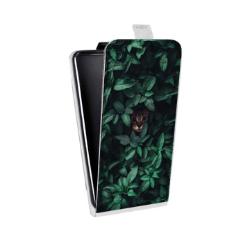 Дизайнерский вертикальный чехол-книжка для ASUS ZenFone 5 ZE620KL Нуарные листья (на заказ)