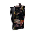 Дизайнерский вертикальный чехол-книжка для ASUS ZenFone 5 Lite Нуарные листья