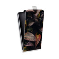 Дизайнерский вертикальный чехол-книжка для HTC Desire 12 Plus Нуарные листья