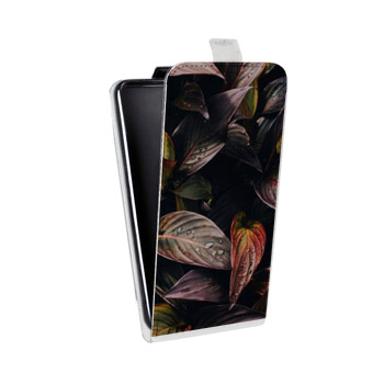 Дизайнерский вертикальный чехол-книжка для HTC Desire 300 Нуарные листья (на заказ)