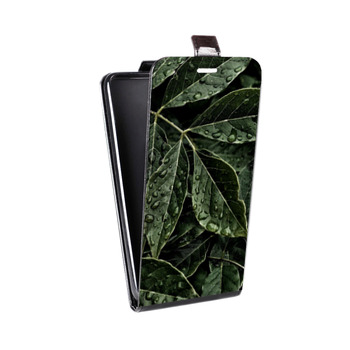 Дизайнерский вертикальный чехол-книжка для Alcatel One Touch Pop D5 Нуарные листья (на заказ)