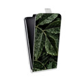 Дизайнерский вертикальный чехол-книжка для HTC U Ultra Нуарные листья