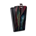 Дизайнерский вертикальный чехол-книжка для HTC Desire 728 Нуарные листья