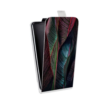Дизайнерский вертикальный чехол-книжка для Alcatel One Touch Pop D5 Нуарные листья (на заказ)