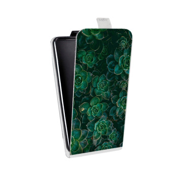 Дизайнерский вертикальный чехол-книжка для Samsung Galaxy Mega 6.3 Нуарные листья (на заказ)