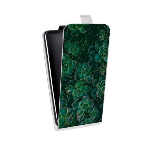 Дизайнерский вертикальный чехол-книжка для ASUS ZenFone 3 Max ZC553KL Нуарные листья
