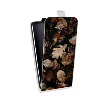 Дизайнерский вертикальный чехол-книжка для Sony Xperia E4g Нуарные листья (на заказ)