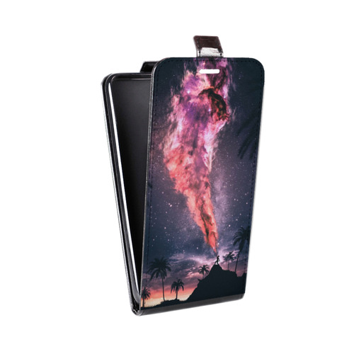 Дизайнерский вертикальный чехол-книжка для Samsung Galaxy Core Магический космос