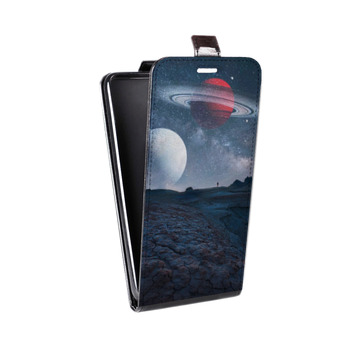 Дизайнерский вертикальный чехол-книжка для Alcatel One Touch Pixi 4 (4) Магический космос (на заказ)
