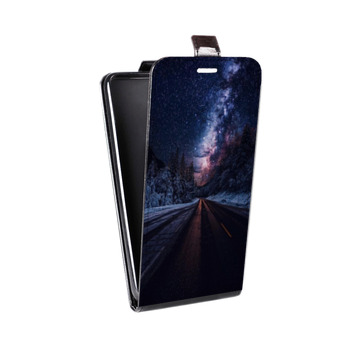 Дизайнерский вертикальный чехол-книжка для Huawei P40 Lite E Магический космос (на заказ)