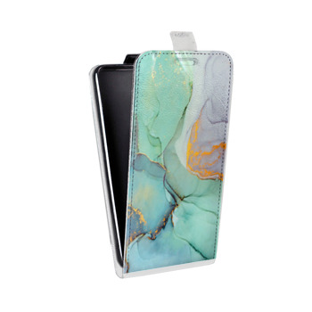 Дизайнерский вертикальный чехол-книжка для Samsung Galaxy S9 Plus Мраморные узоры (на заказ)
