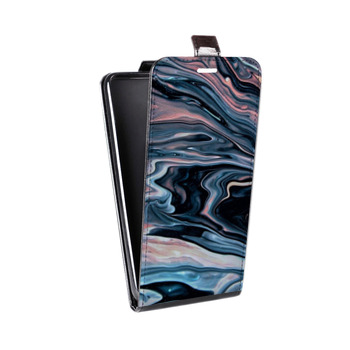 Дизайнерский вертикальный чехол-книжка для Samsung Galaxy S6 Мраморные узоры (на заказ)