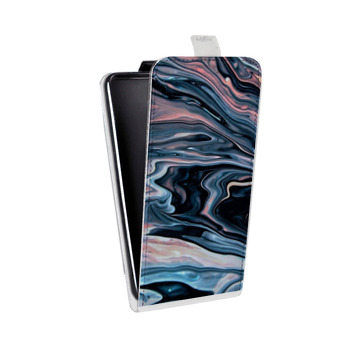 Дизайнерский вертикальный чехол-книжка для Samsung Galaxy Note 2 Мраморные узоры (на заказ)