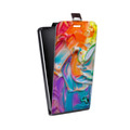 Дизайнерский вертикальный чехол-книжка для HTC Desire 516 Мазки краски