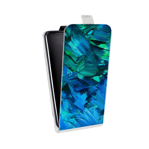Дизайнерский вертикальный чехол-книжка для LG K4 Мазки краски