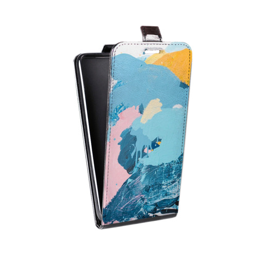 Дизайнерский вертикальный чехол-книжка для HTC Desire 728 Мазки краски