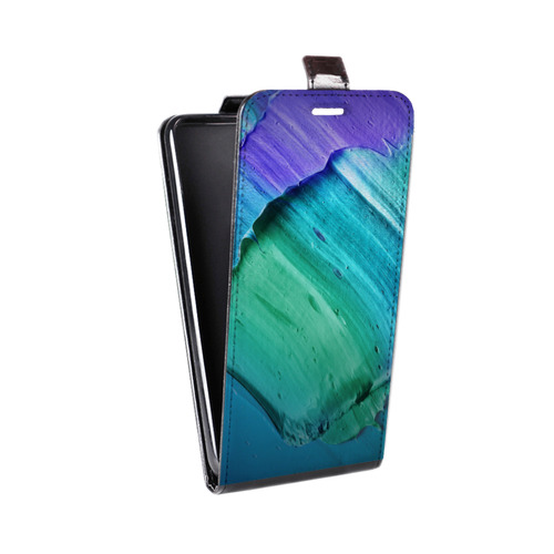 Дизайнерский вертикальный чехол-книжка для LG G3 (Dual-LTE) Мазки краски
