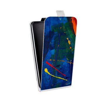 Дизайнерский вертикальный чехол-книжка для Huawei P20 Lite Мазки краски (на заказ)