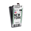 Дизайнерский вертикальный чехол-книжка для LG G7 Fit Авиабилеты