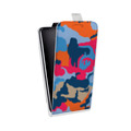 Дизайнерский вертикальный чехол-книжка для ASUS ZenFone 5 Lite Кислотный камуфляж