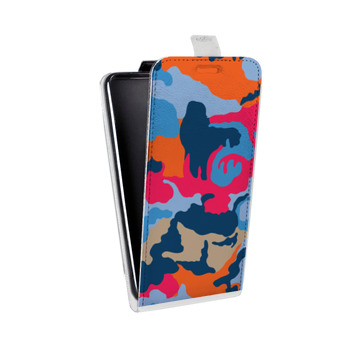 Дизайнерский вертикальный чехол-книжка для LG K7 Кислотный камуфляж (на заказ)