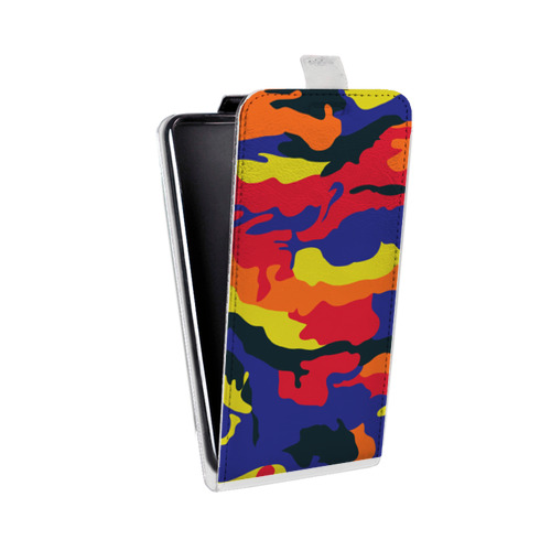 Дизайнерский вертикальный чехол-книжка для Sony Xperia XZ Кислотный камуфляж