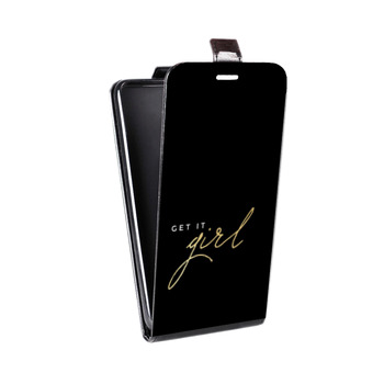 Дизайнерский вертикальный чехол-книжка для Xiaomi Mi 9 Lite Черное золото (на заказ)