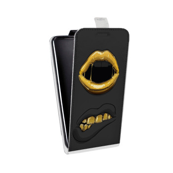Дизайнерский вертикальный чехол-книжка для Samsung Galaxy J1 mini Prime (2016) Черное золото (на заказ)