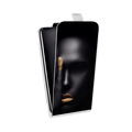 Дизайнерский вертикальный чехол-книжка для Iphone x10 Черное золото