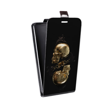 Дизайнерский вертикальный чехол-книжка для Huawei Honor View 10 Черное золото (на заказ)