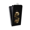 Дизайнерский вертикальный чехол-книжка для ASUS ZenFone 4 ZE554KL Черное золото