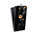 Дизайнерский вертикальный чехол-книжка для Iphone 12 Pro Черное золото