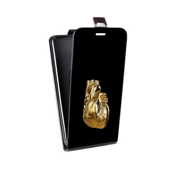 Дизайнерский вертикальный чехол-книжка для Samsung Galaxy J1 mini Prime (2016) Черное золото (на заказ)