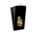 Дизайнерский вертикальный чехол-книжка для Huawei Honor 30S Черное золото