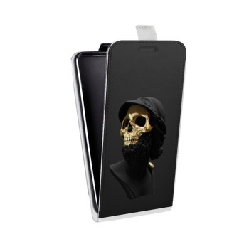 Дизайнерский вертикальный чехол-книжка для Sony Xperia E4 Черное золото (на заказ)